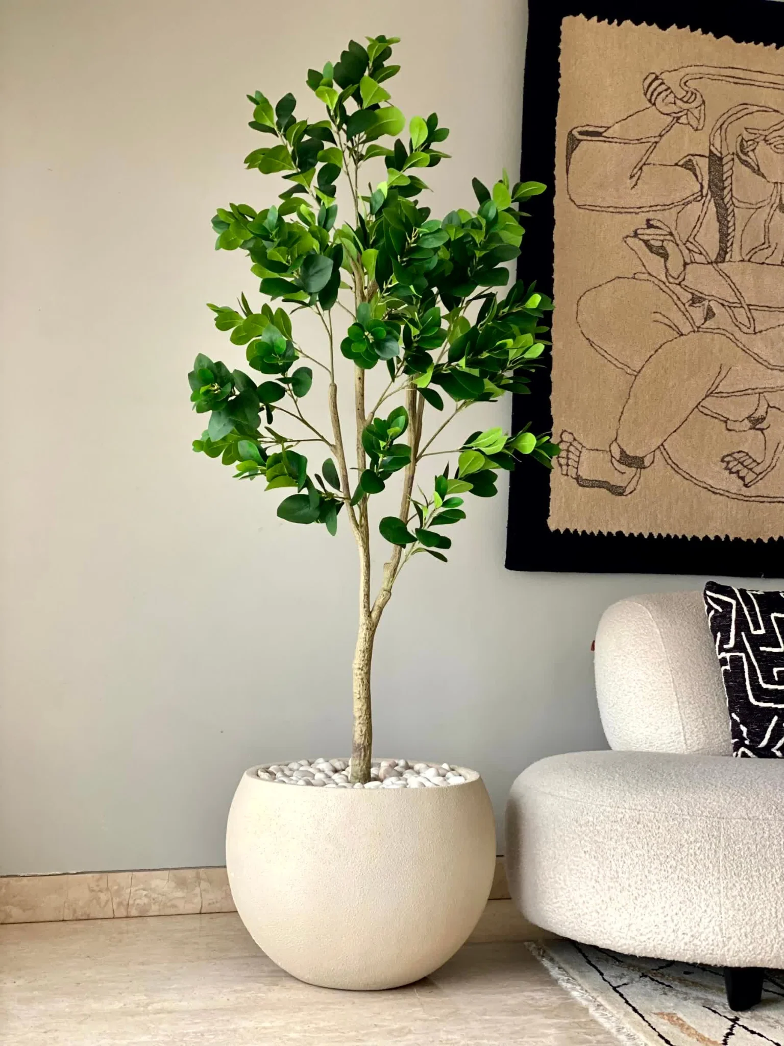 Artificial Lush Peperomia Plant - 6 Feet - Image 4