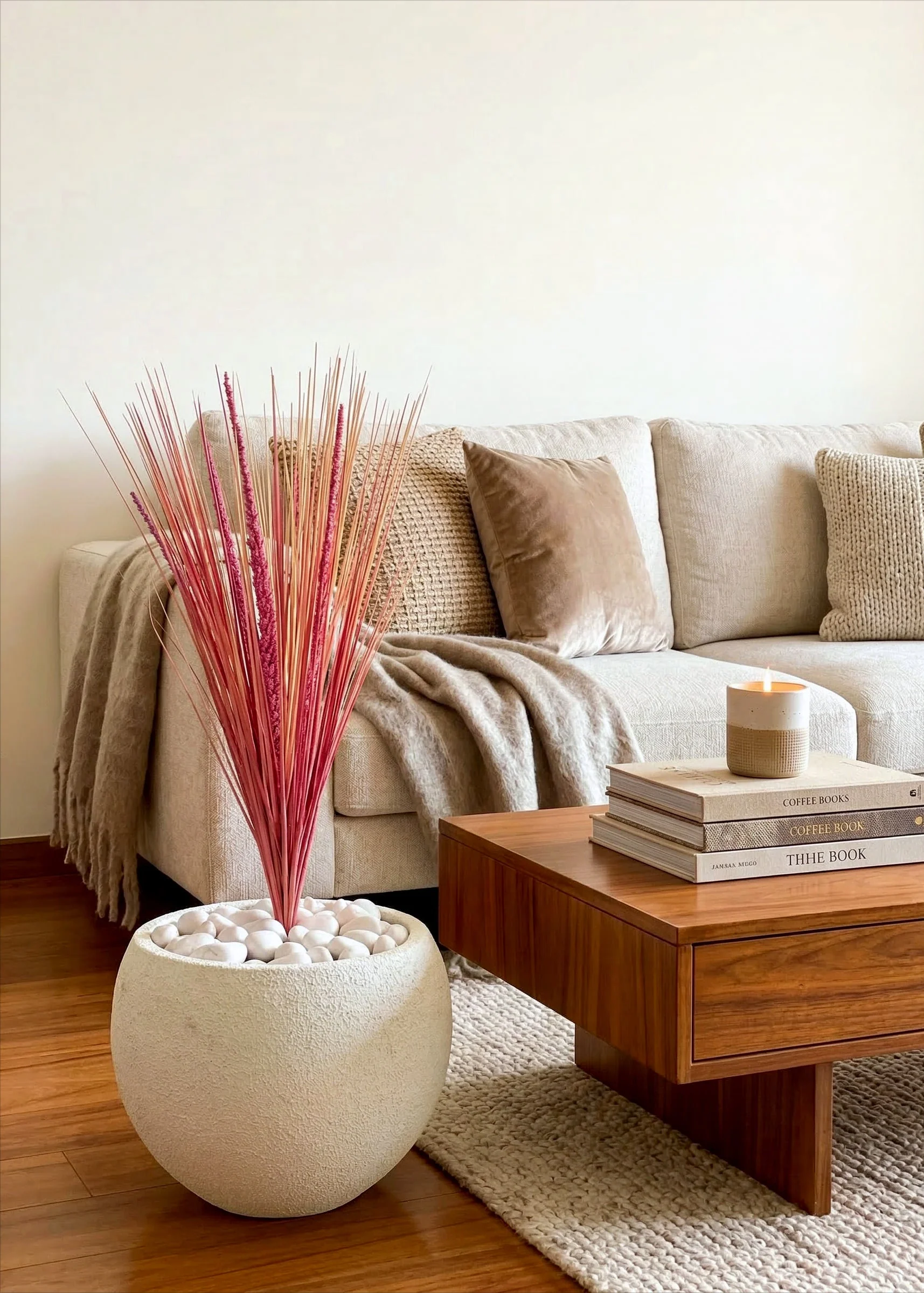 Artificial Purple Pampas Bunch - 2 Feet - Image 4