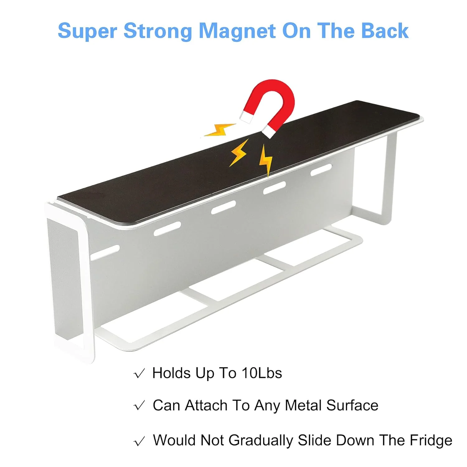 Magnetic Storage Shelf With Hooks - Image 4