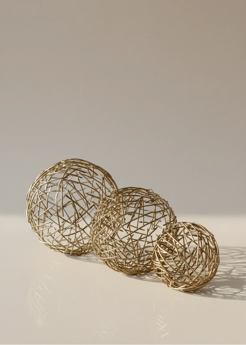 Sphere Set of 3 - Gold - Image 3