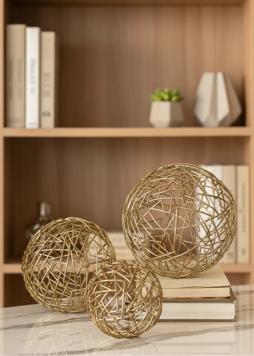 Sphere Set of 3 - Gold - Image 5
