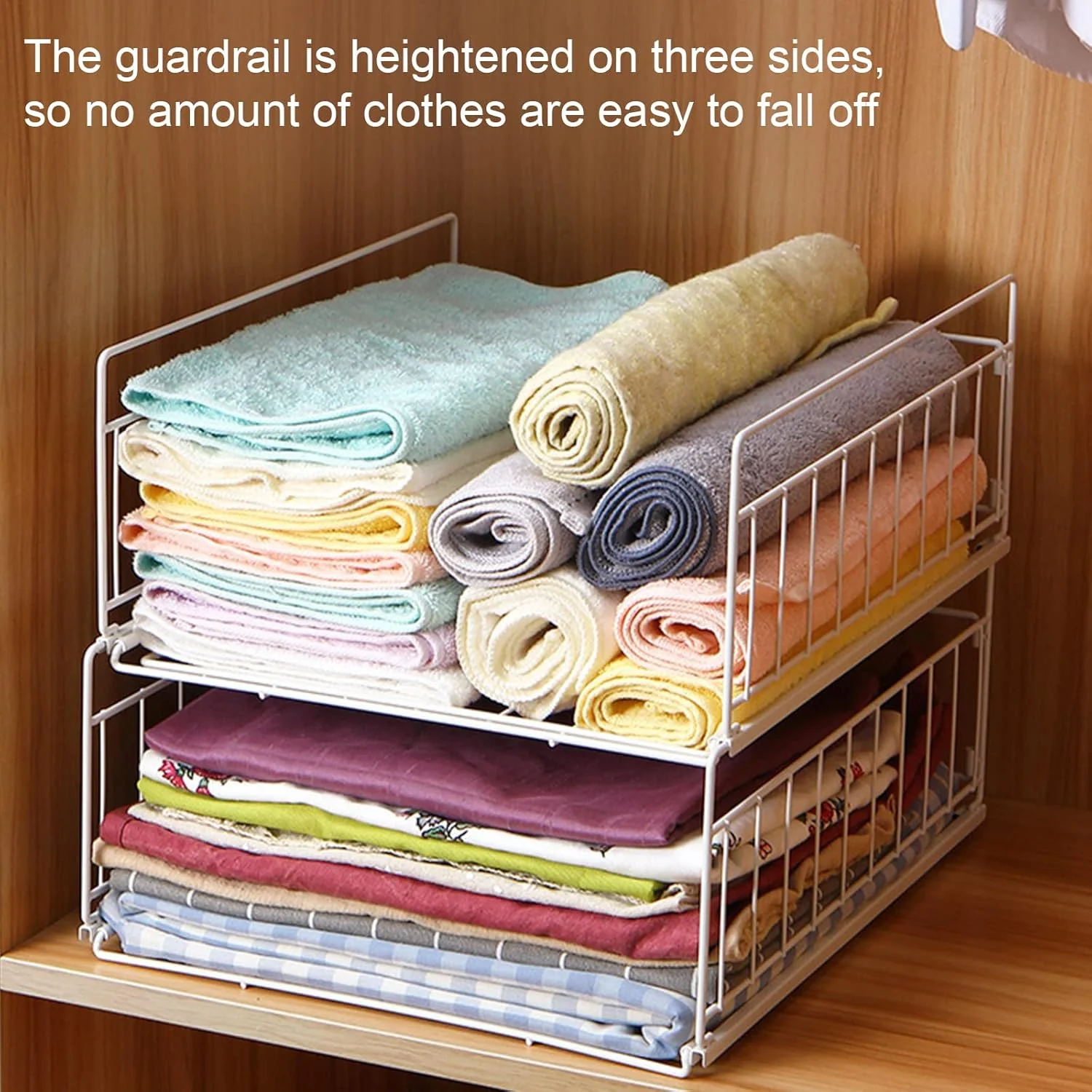 Wardrobe Stackable Rack (2 -Tier) - Image 3