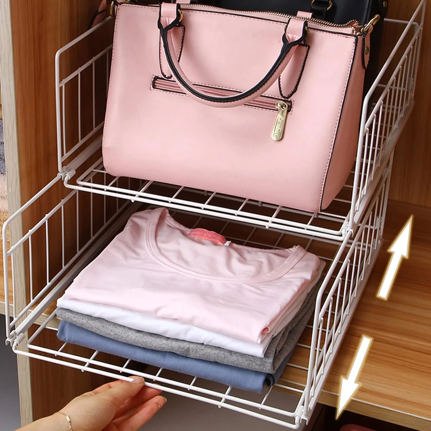 Wardrobe Stackable Rack (2 -Tier) - Image 4