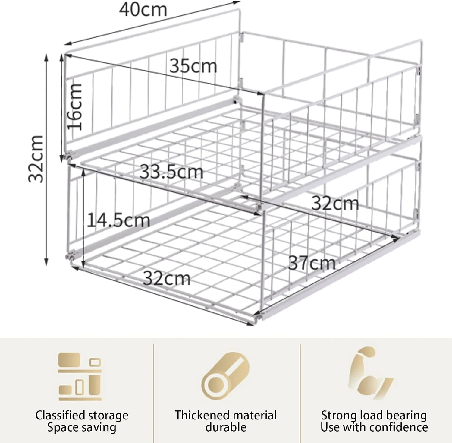 Wardrobe Stackable Rack (2 -Tier) - Image 7