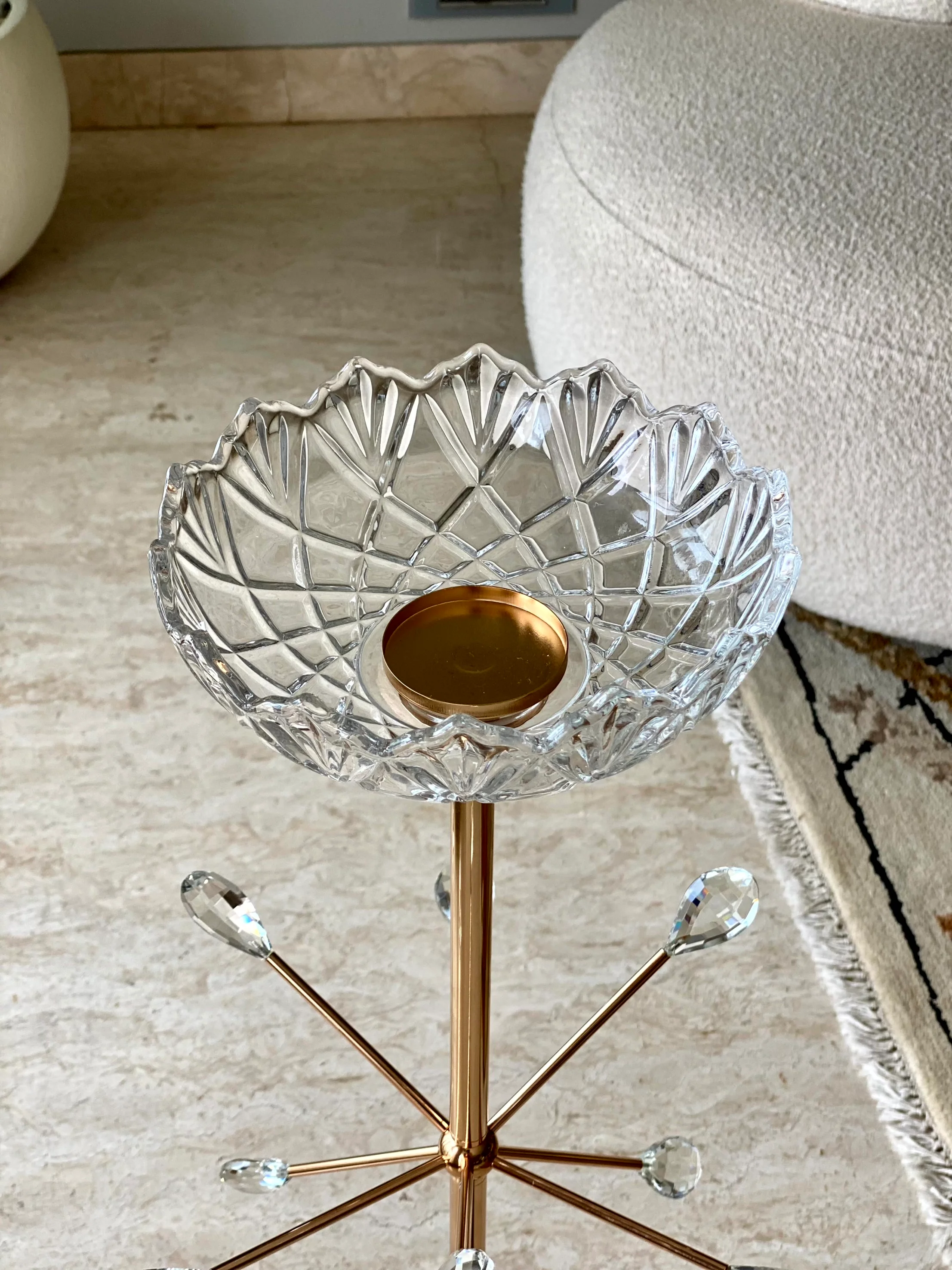 Zen Crystal Candle Urli - Medium - Image 4